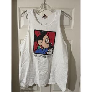 Vintage 90s Mickey Mouse Walt Disney World Tank Top Sz XL USA